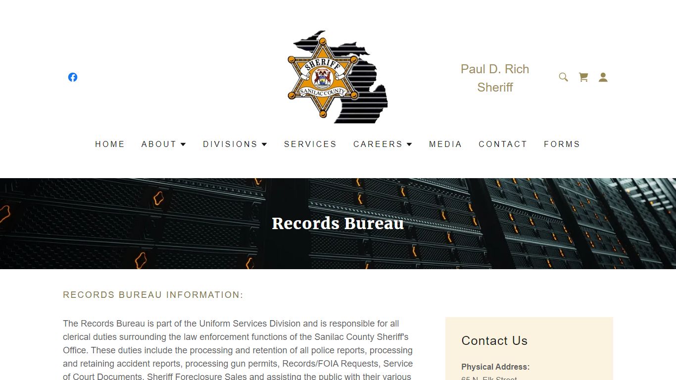 Records Bureau - Sanilac County Sheriff's Office